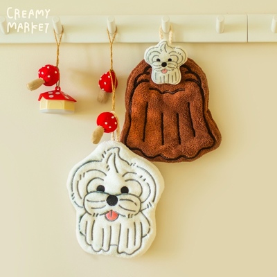 CreamyMarket可露丽奶油小狗系列擦手巾卫生间干手珊瑚绒可爱风