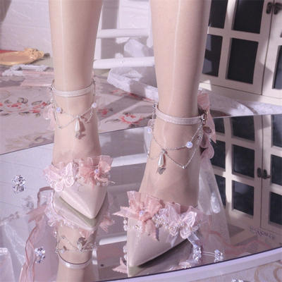 taobao agent Genuine elegant universal footwear pointy toe high heels, Lolita style