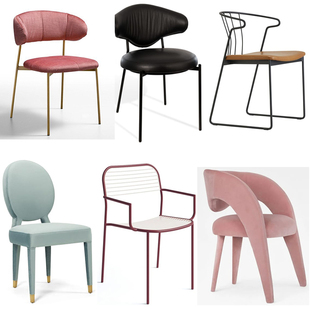 10款巴克斯特Paola Navone设计轻奢家具 Rute Martins洽谈餐椅子