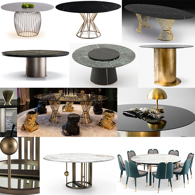 2024年新八款米洛提轻奢圆餐桌桌