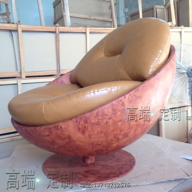 创意碗状椅 时尚玻璃钢椅子 半圆球椅 酒店会所休闲椅 休息区椅子