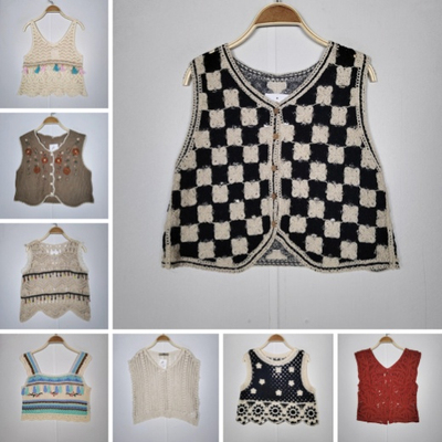 学院风女森系软妹马海毛短袖马甲