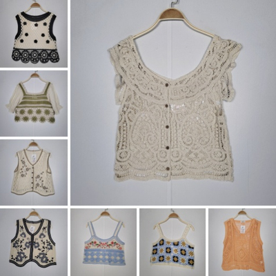 学院风女森系软妹马海毛短袖马甲