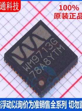 全新原装 WM9713CLGEFL/RV 封装QFN-48  编解码芯片