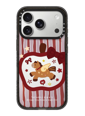 C家条纹苹果小马适用iphone17promax手机壳16pro苹果15磁吸MagSafe透明14plus可爱Air卡通13红色12马年