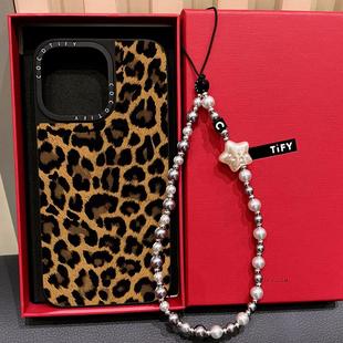 C家ins欧美迷踪豹纹适用iphone16promax17手机壳15pro苹果14镜面MagSafe磁吸13保护套12/11时尚艺术plus