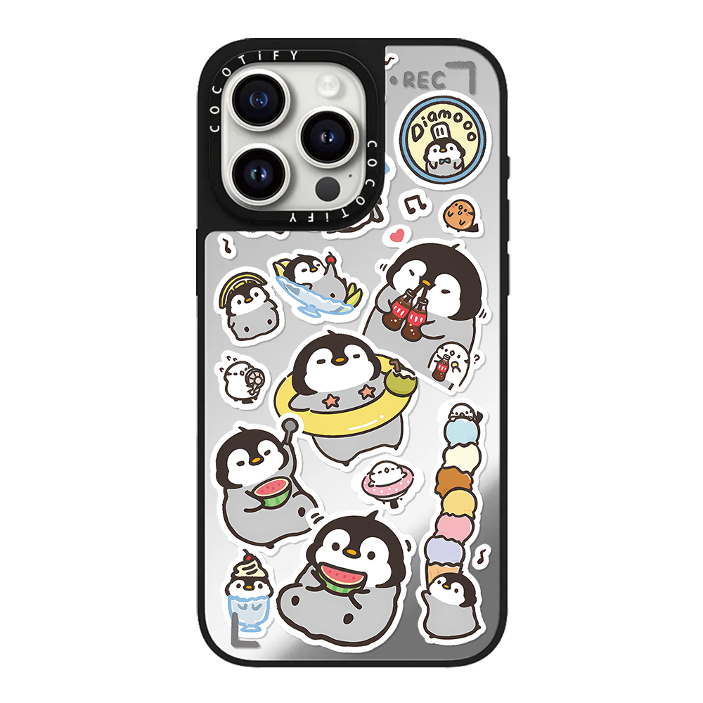 C家白敬亭同款企鹅呆小毛适用iphone15promax17手机壳14pro苹果13镜面MagSafe磁吸12保护套11新款防摔16趣味