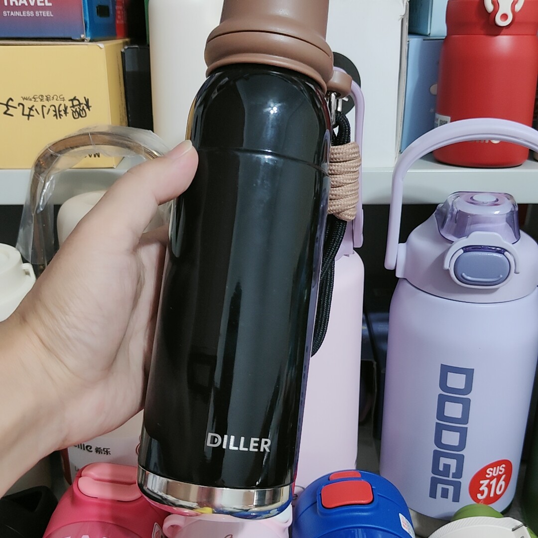 迪乐 手提三用运动保温杯黑色5保冷/保温杯