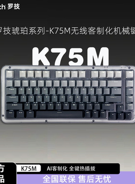 罗技K75M无线蓝牙机械键盘 AI客制化 全键热插拔 办公游戏静音