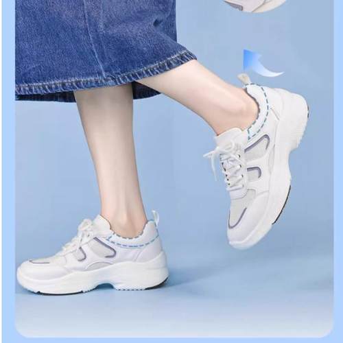 Pansy日本女鞋休闲运动鞋一脚蹬轻便鞋增高厚底鞋子女秋款舒适鞋