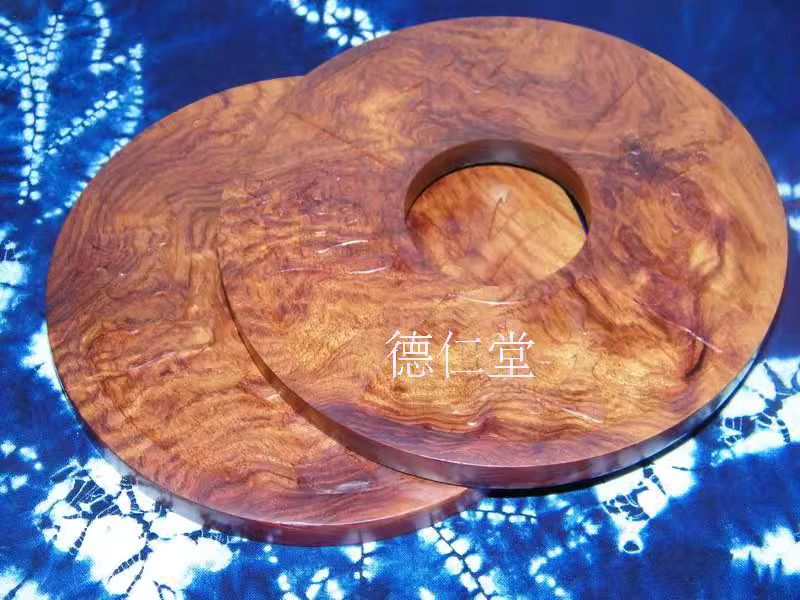 海南黄花梨挂件摆件压方茶壶垫饰物水波纹虎皮纹山水纹挂件