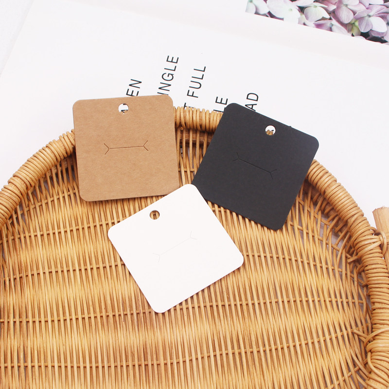 牛皮纸戒指卡饰品DIY配件小卡片