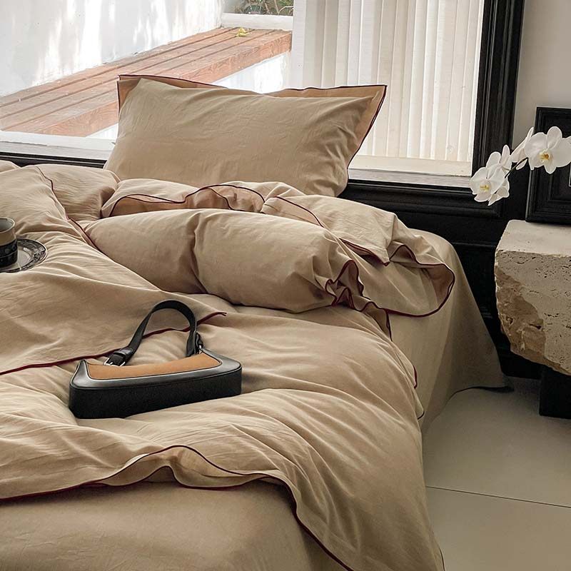 床笠款四件套全棉水洗棉简约A类