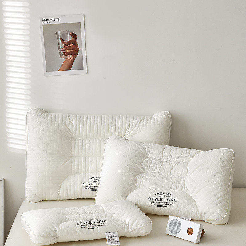 全棉聚酯纤维儿童低枕枕头养护