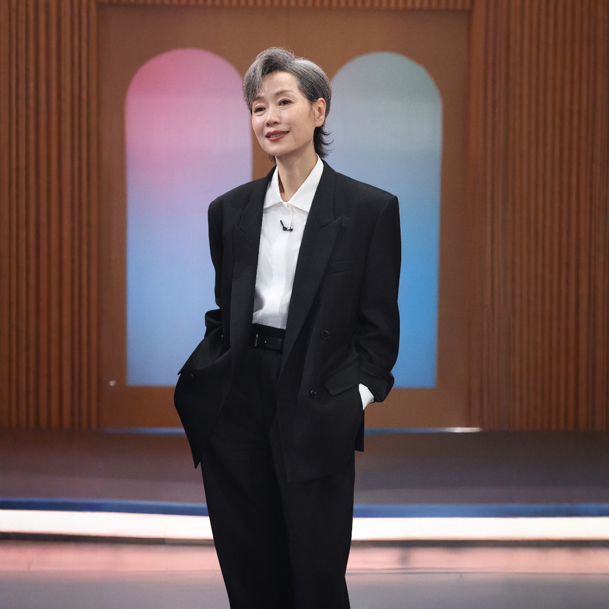 初茵秋冬叶童同款帅气简约黑色羊毛西装套装裤高级感职场商务穿搭