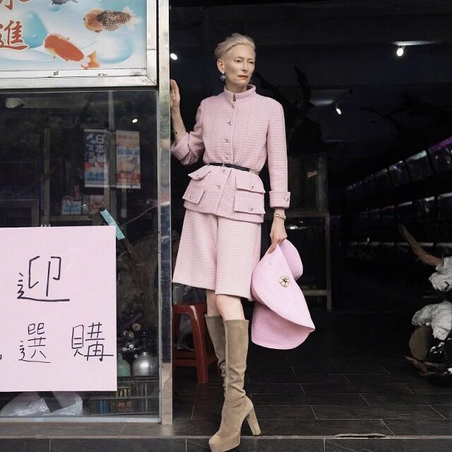 经典小香风羊毛粗花呢外套中裤女
