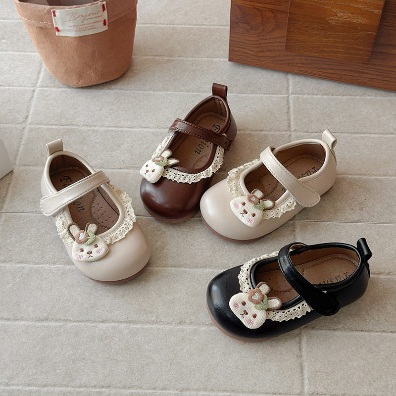 进口韩版宝宝软底公主风小童韩版豆豆鞋款女童单鞋玛丽珍鞋皮鞋