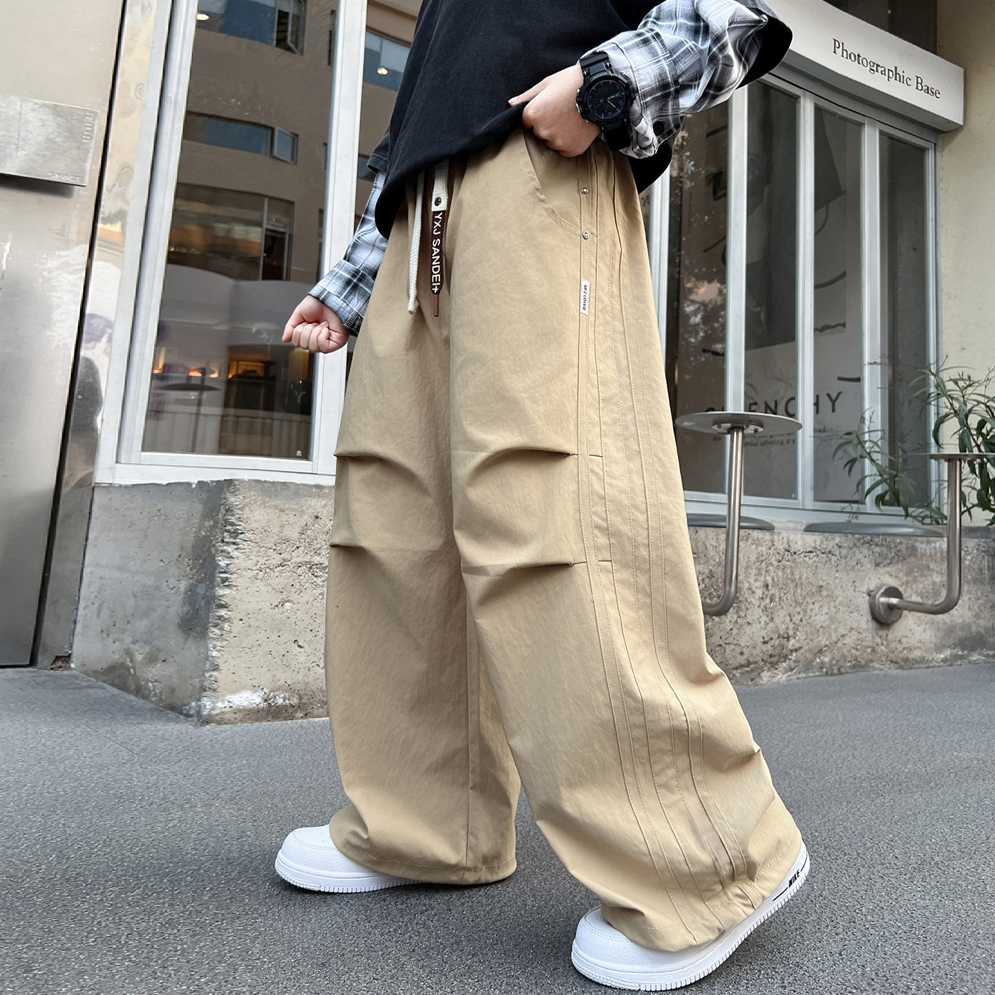 进口男童装裤子新款中大童款男孩季儿童运动直筒休闲长裤