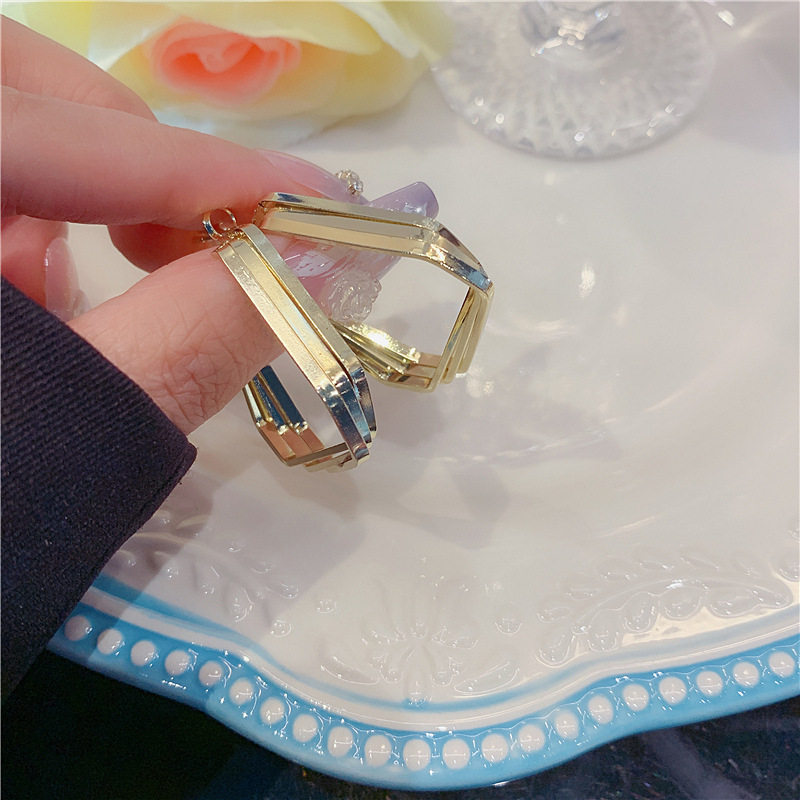德国欧美个性冷淡风几何菱形耳钉设计感时尚气质网红潮流独特耳饰