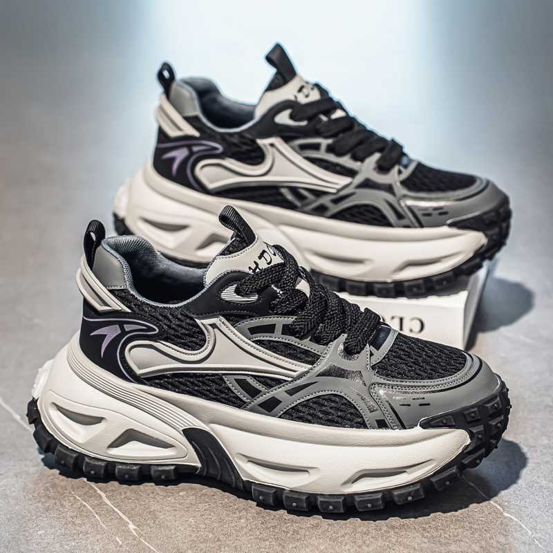 欧洲站男鞋新款男士韩式百搭高级感户外休闲运动耐磨低帮老爹鞋