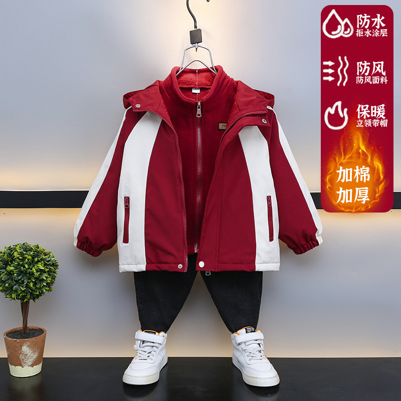 三合一冲锋衣秋冬装儿童两件套