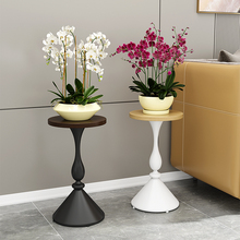 实木铁艺客厅落地式花盆架花架 边几沙发边角几 床头小圆桌茶几