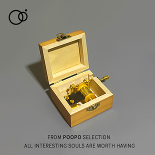 手动木制翻盖音乐盒手摇卡农八音盒生日快乐治愈系送同学创意礼物