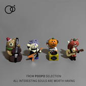 治愈系日式 杂货乐器架子鼓电吉他乐队办公桌面摆件音乐周边小礼物