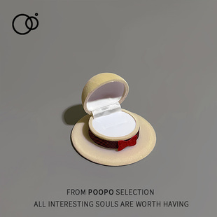 可爱小礼帽胡迪帽牛仔帽戒指盒收纳盒首饰礼盒创意表白小礼物盒子