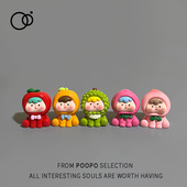 可爱治愈系办公室桌面装 饰品桌搭小摆件创意树脂水果多妹小物件