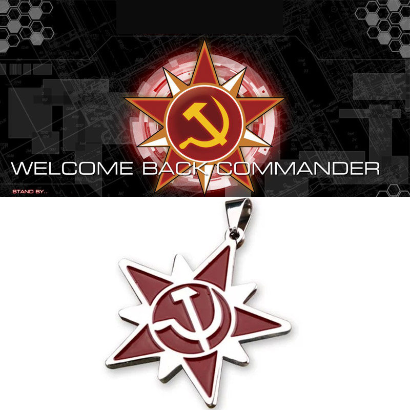 优质苏联logo游戏钛钢项链