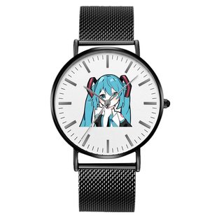 动漫周边 初音未来MIKU主题手表腕手 实用周边个性石英手表