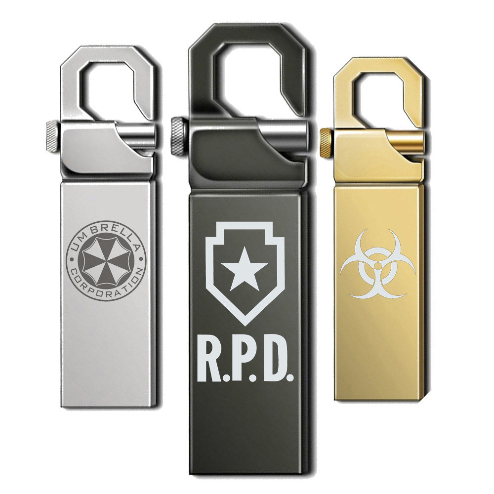 生化危机游戏周边U盘 RPD保护伞主题优盘64g挂件 可定制刻字