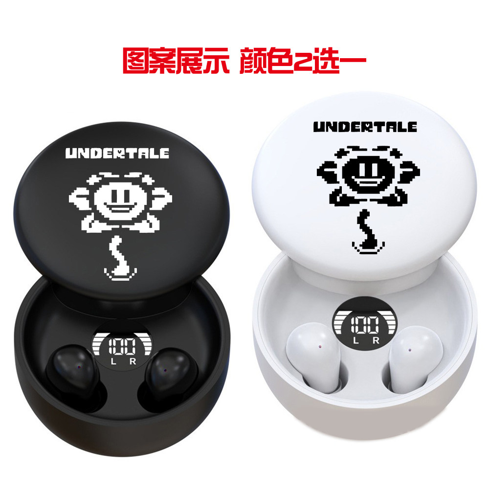 传说之下周边耳机 UNDERTALE骷髅兄弟Sans波动狗主题蓝牙耳塞