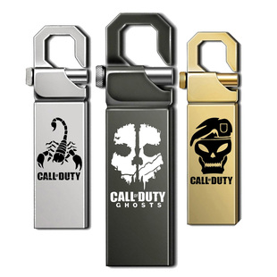 COD使命召唤周边U盘 幽灵小队贝雷帽骷髅头主题便携优盘64g可定制