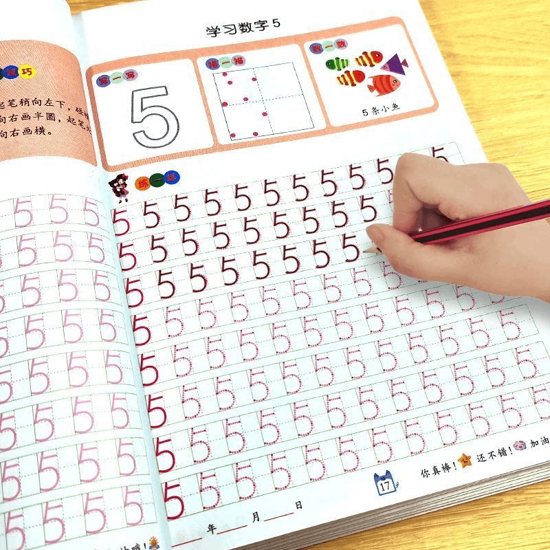 数字描红本0到10幼儿园小中大班幼小衔接学前班0-100数学练字帖