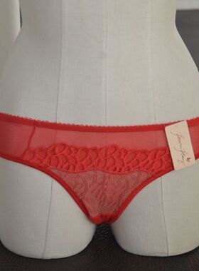 清仓GRETA 专柜款红色  烈焰红唇蕾丝高端小裤内衣内裤三角裤