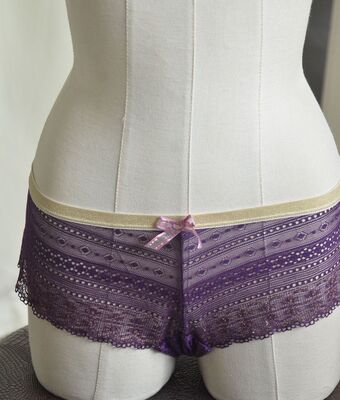 外贸维多蕾丝与复古烫金平角裤