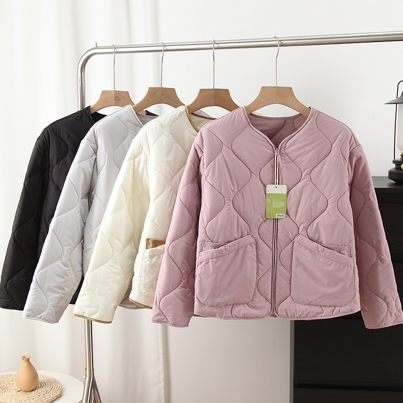 大厂订单！户外休闲轻薄保暖棉衣菱格棉服内胆气绒服夹棉外套秋冬