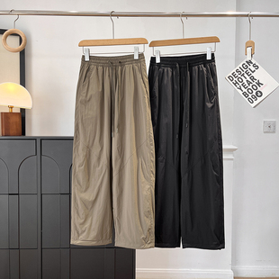 秋冬 锥形九分裤 渠道好货 户外山系双层加绒保暖松紧腰束脚休闲裤