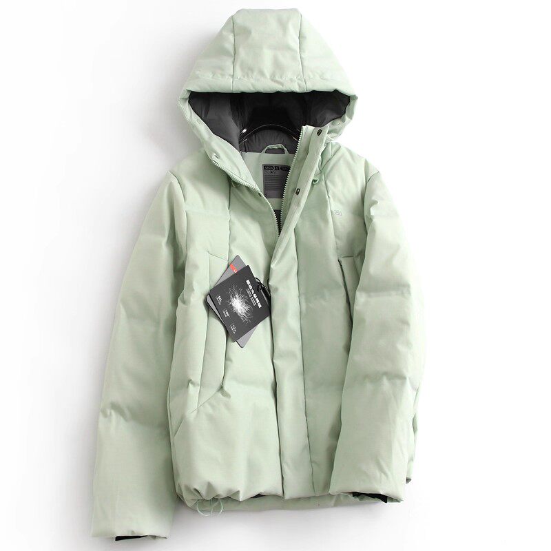 大厂订单！90白鸭绒~防风防泼水加厚保暖连帽面包羽绒服外套女冬