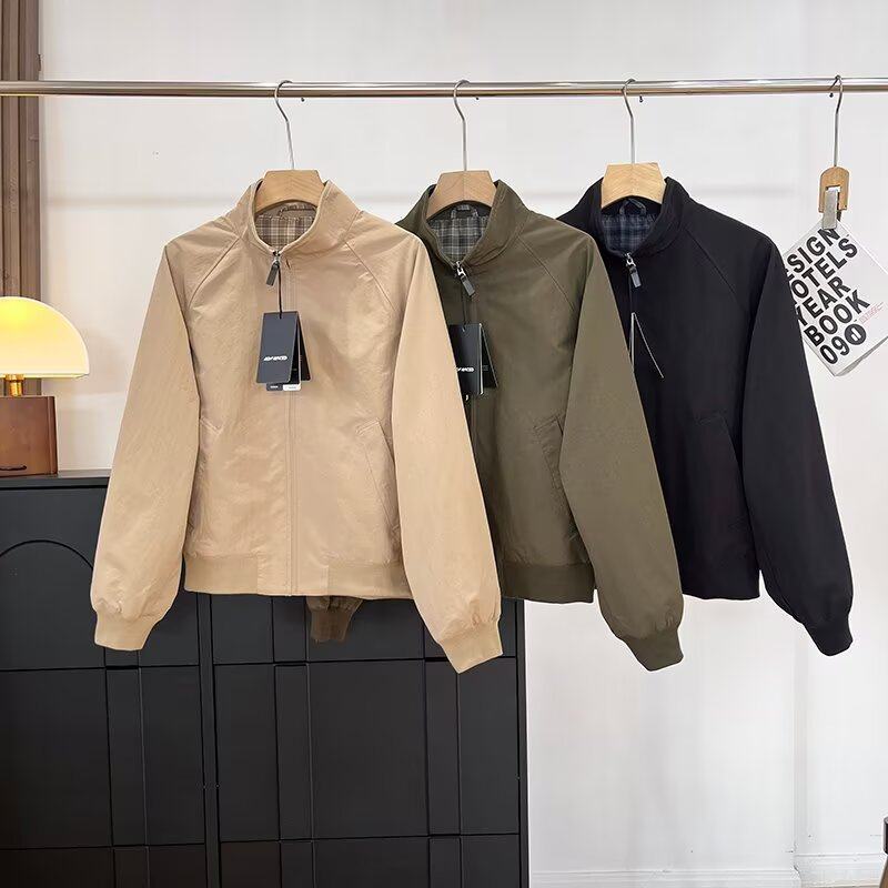 大厂订单！男女情侣款宽松哈灵顿茄克休闲立领长袖拉链夹克外套春,女装/女士精品,短外套,淘宝优惠券,粉丝福利购,淘宝优惠卷