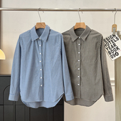 格子衬衫 小禾 衬衣外套女 新款 高端纯棉格纹上衣长袖 柜2900 秋季