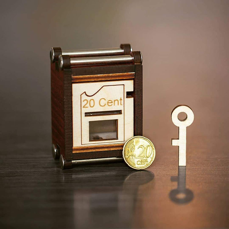 constantin康斯坦丁20 cent dose二十美分盒木质烧脑解谜匣puzzle