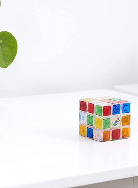 Rubik's Crystal 鲁比克水晶三阶魔方透明贴片儿童益智玩具限量版
