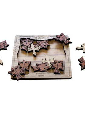 Siebenstein-Spiele瓦登海拼图鱼鸟Wattenmeer木质益智烧脑Puzzle