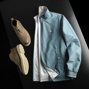 轻量化科技面料!双面穿!春季新款男立领防泼水通勤休闲夹克外套