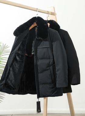 内有加绒！毛领子可拆！外贸男装冬季休闲防风保暖翻领棉衣外套潮