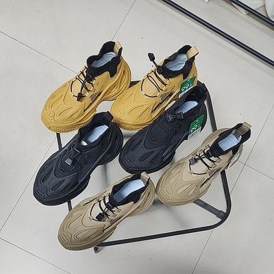 工装机甲风！原99.99美刀！男士户外飞织鞋减震透气厚底运动鞋