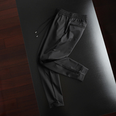 松紧腰百搭束脚运动休闲卫裤 弹力罗马布 男士 春夏新款 抗皱顺滑